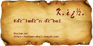 Kálmán Ábel névjegykártya